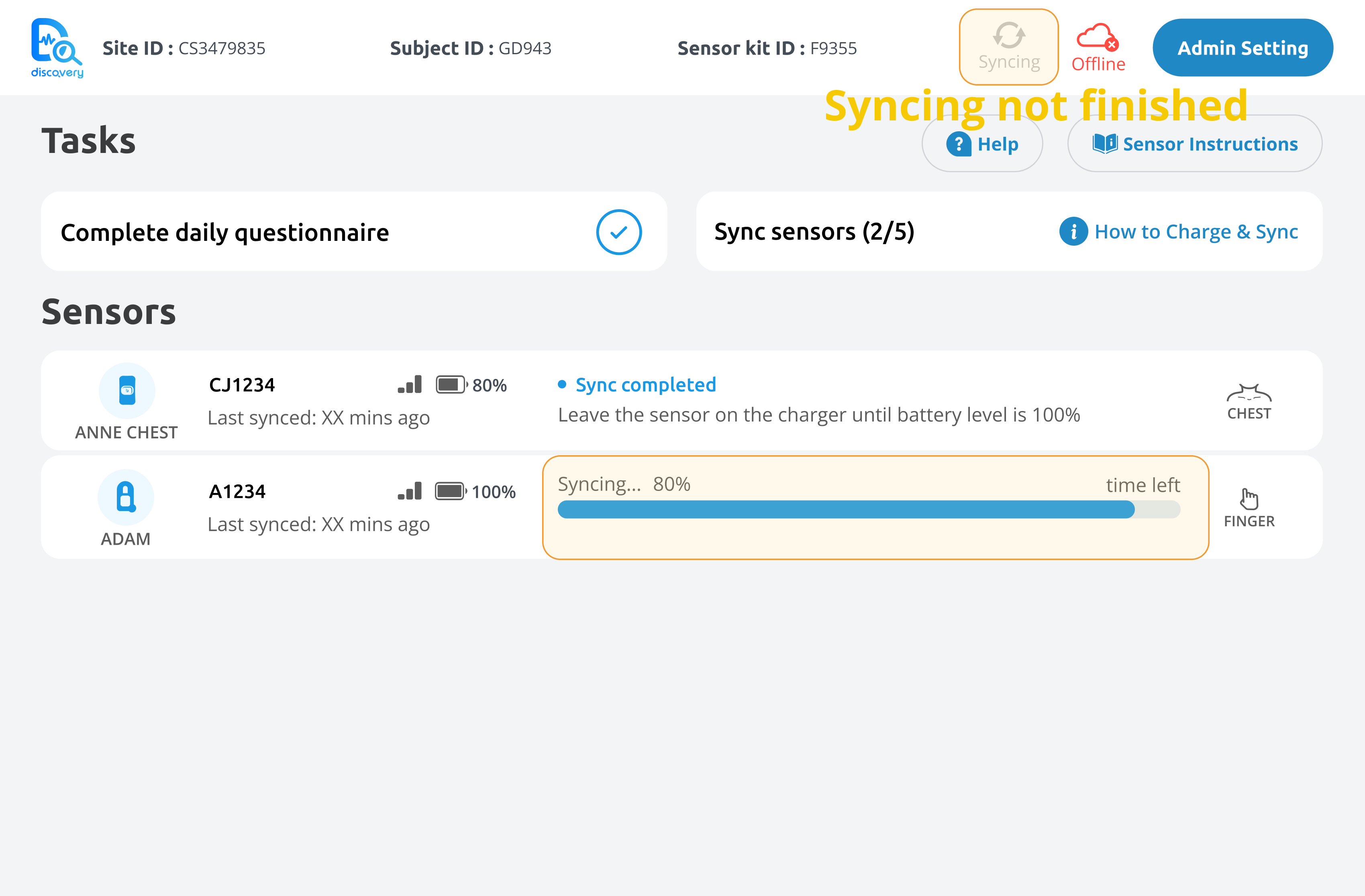How do I know that data has been uploaded to the cloud after downloading to the tablet syncing.png